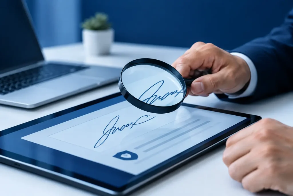 Como analisar assinaturas digitalizadas com rigor